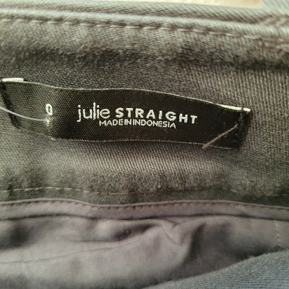 Ann Taylor LOFT Womens Julie Straight Dress Pants Sz 0 Gray Mid Rise - Picture 6 of 9